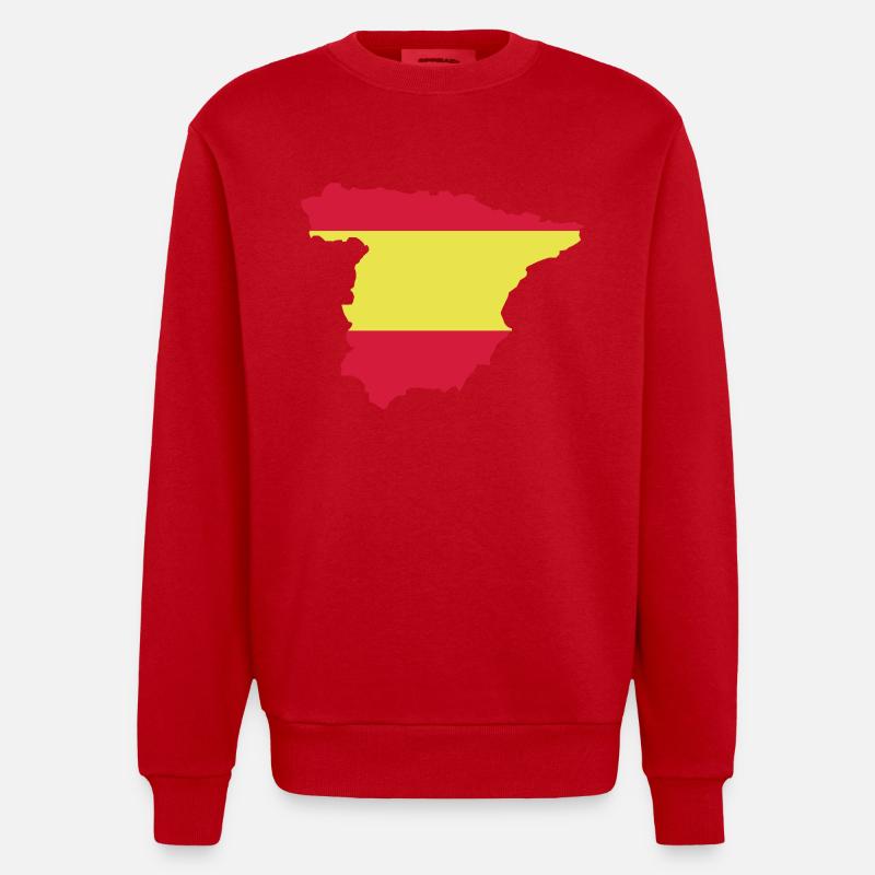 spanien - Sweat bio épais oversize fabriqué en UE - rouge