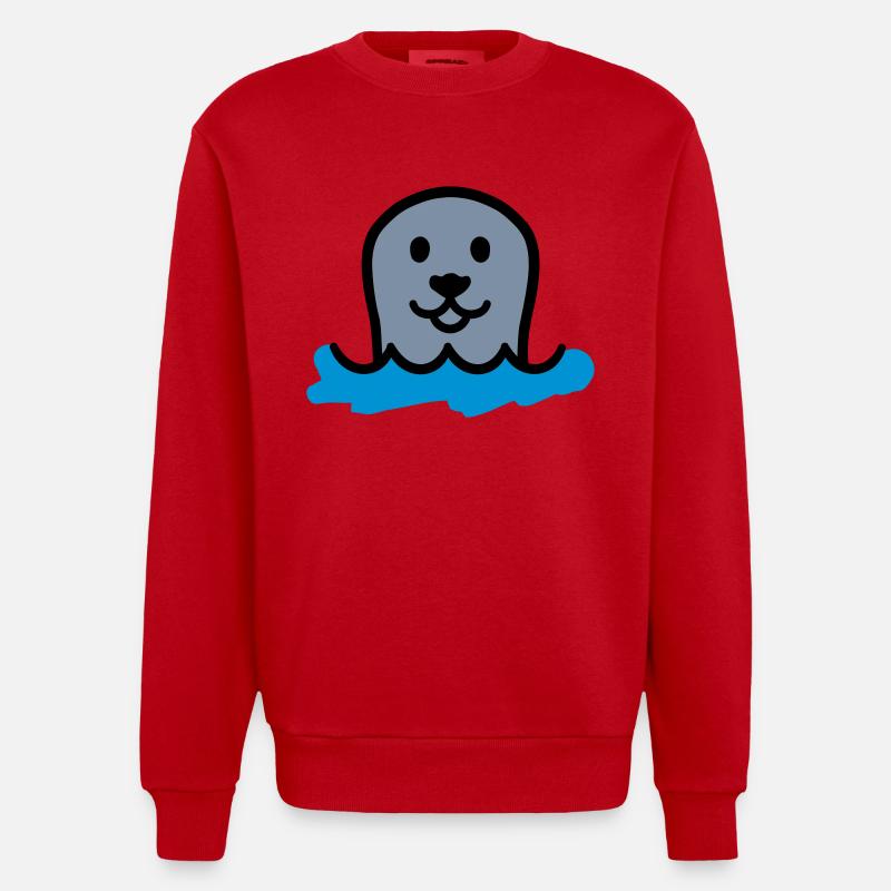 Robbe - Heavyweight Oversized Organic Crew Neck Made in EU - Rot