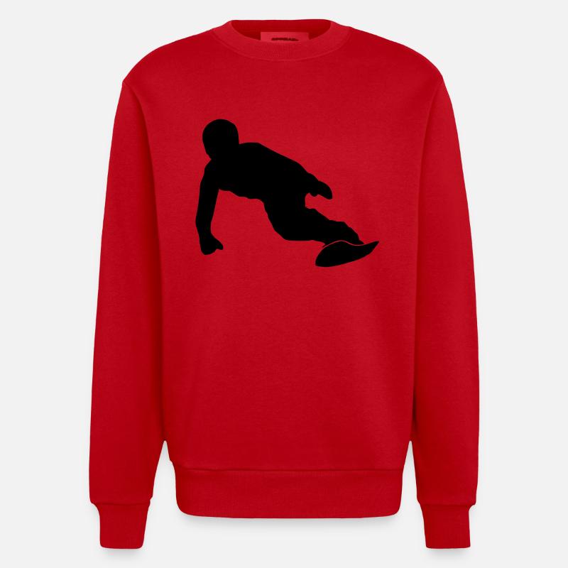 Snowboarding - Heavyweight Oversized Organic Crew Neck Made in EU - Rot