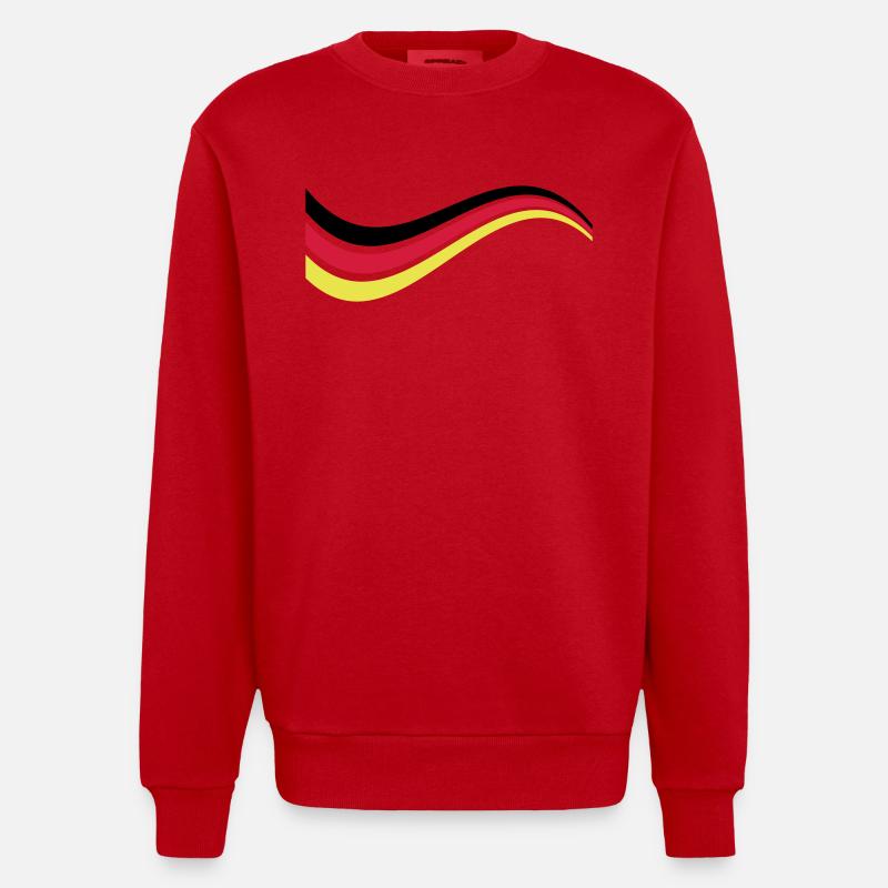 L’équipe Germany Line Germany - Sweat bio épais oversize fabriqué en UE - rouge