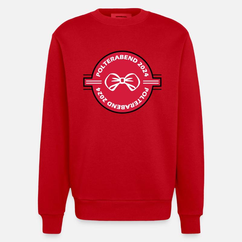 Polterabend 2024 - Heavyweight Oversized Organic Crew Neck Made in EU - Rot