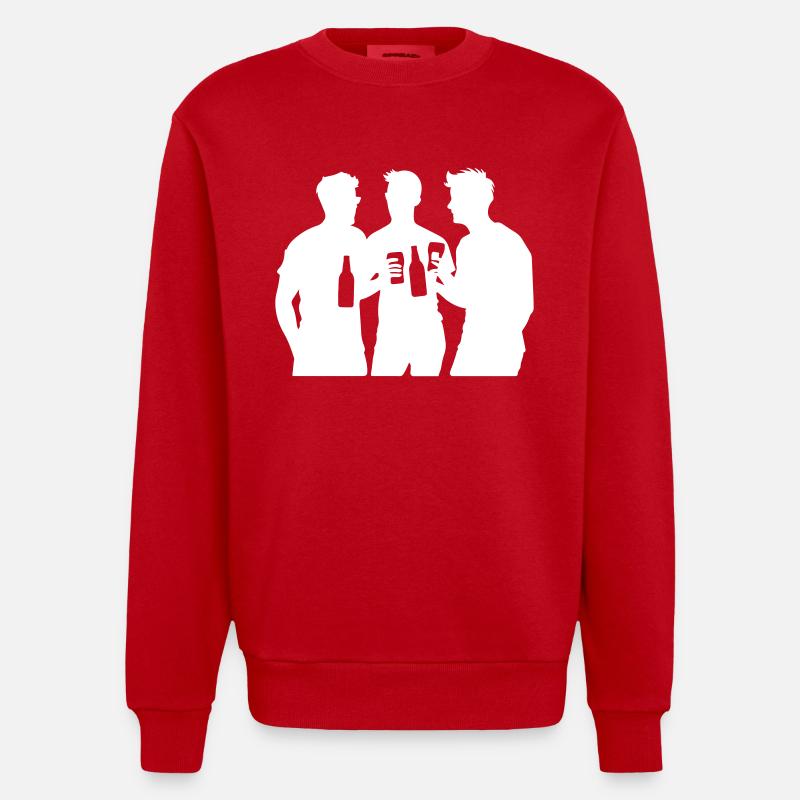 Équipe Bière Équipe - Sweat bio épais oversize fabriqué en UE - rouge