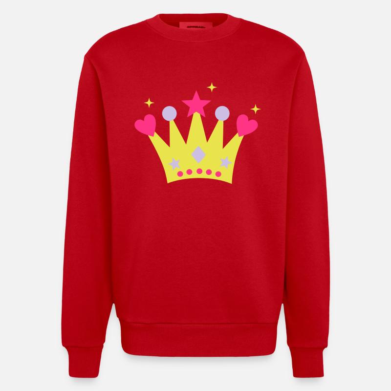 Krone - Heavyweight Oversized Organic Crew Neck Made in EU - Rot