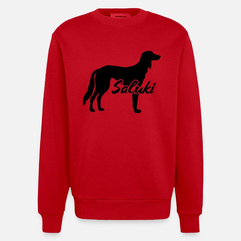 Saluki - Sweat bio épais oversize fabriqué en UE - rouge