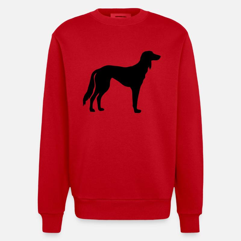 Saluki - Sweat bio épais oversize fabriqué en UE - rouge
