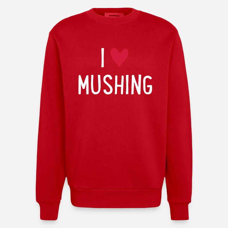 Mushing - Sweat bio épais oversize fabriqué en UE - rouge
