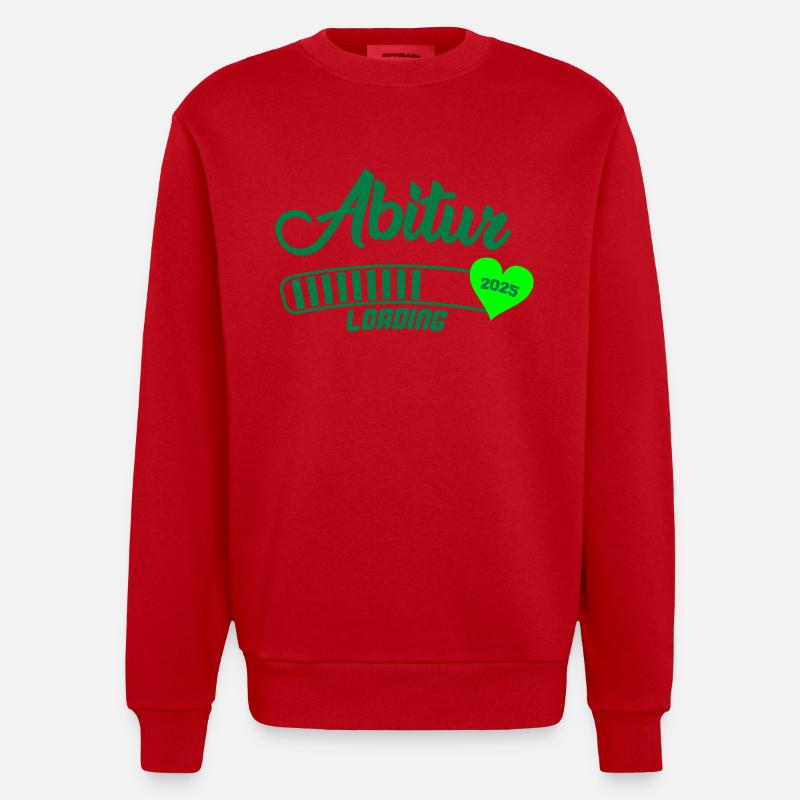 Abitur Loading 2025 - Sweat bio épais oversize fabriqué en UE - rouge