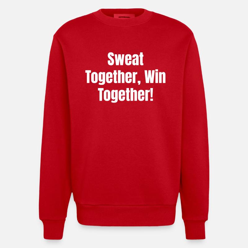 Transpirez ensemble, gagnez ensemble ! - Sweat bio épais oversize fabriqué en UE - rouge