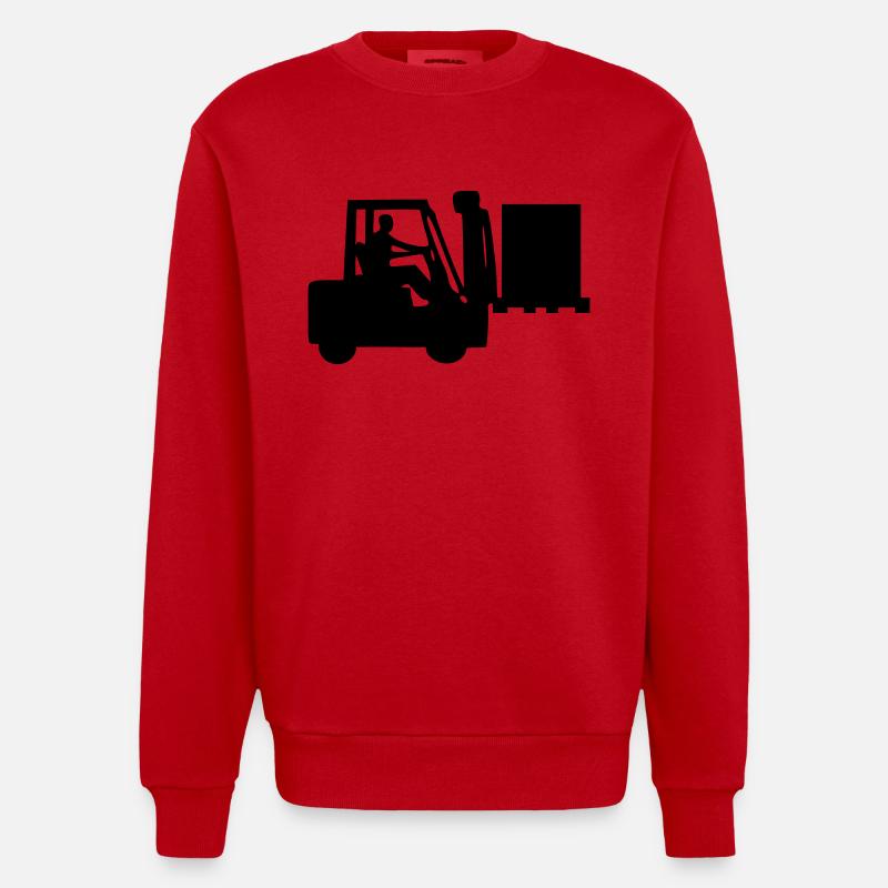 Gerbeuse - Sweat bio épais oversize fabriqué en UE - rouge