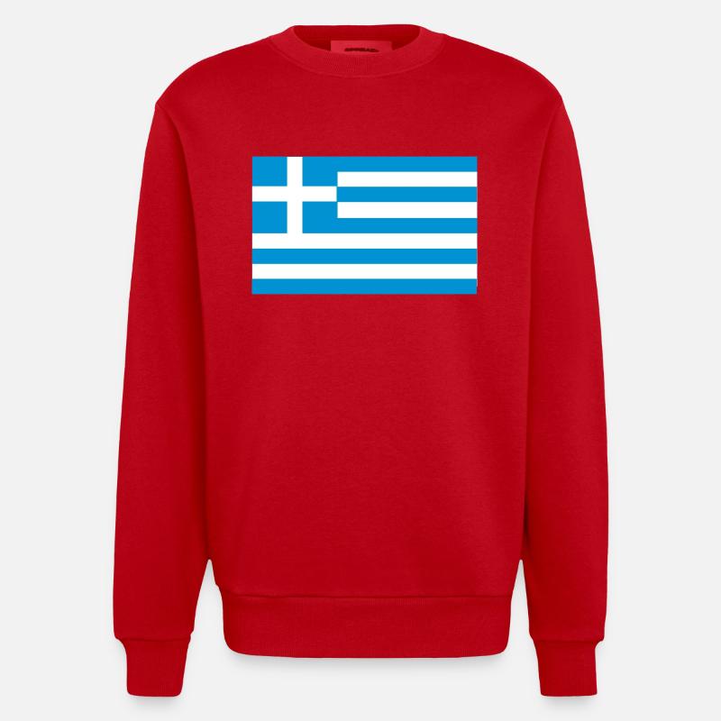 grece - Sweat bio épais oversize fabriqué en UE - rouge