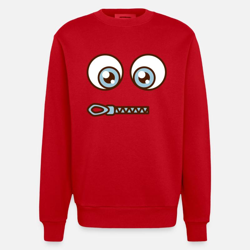 Reisverschluß - Heavyweight Oversized Organic Crew Neck Made in EU - Rot