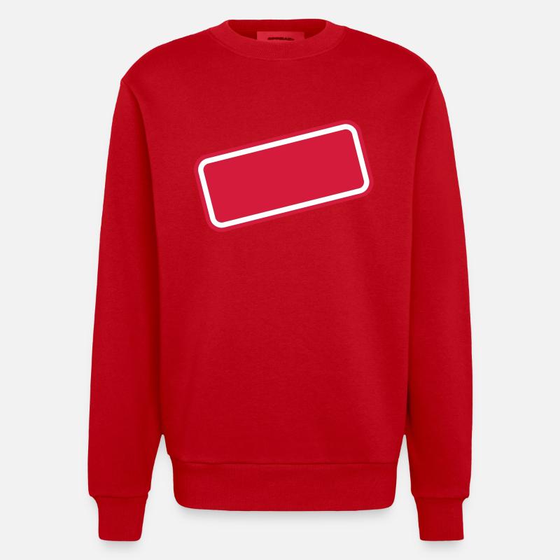 Shield - Heavyweight oversized organic trøje med crewneck made in EU - rød