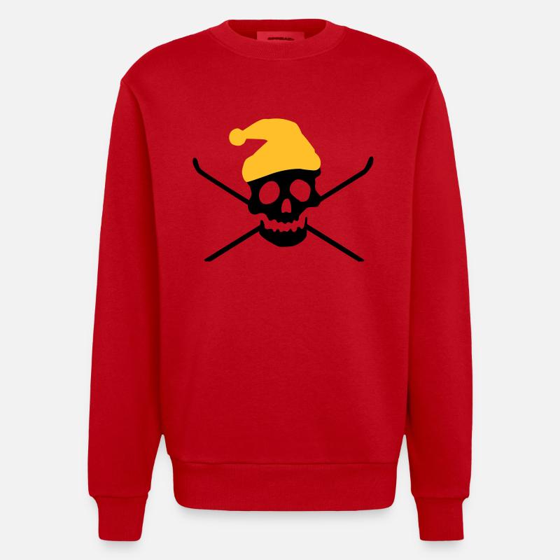 Ski - Sweat bio épais oversize fabriqué en UE - rouge