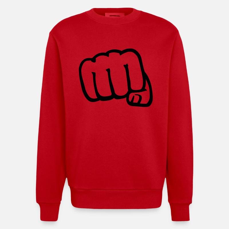 Faust - Heavyweight Oversized Organic Crew Neck Made in EU - Rot