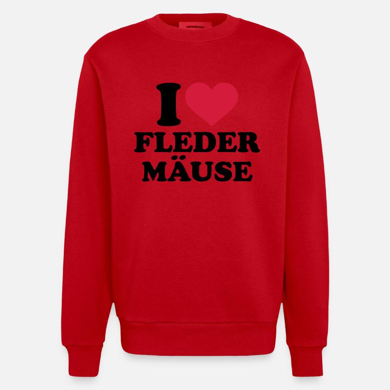 Fledermaus - Heavyweight Oversized Organic Crew Neck Made in EU - Rot