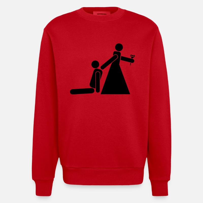 Ehe: Schluss mit lustig! - Heavyweight Oversized Organic Crew Neck Made in EU - Rot