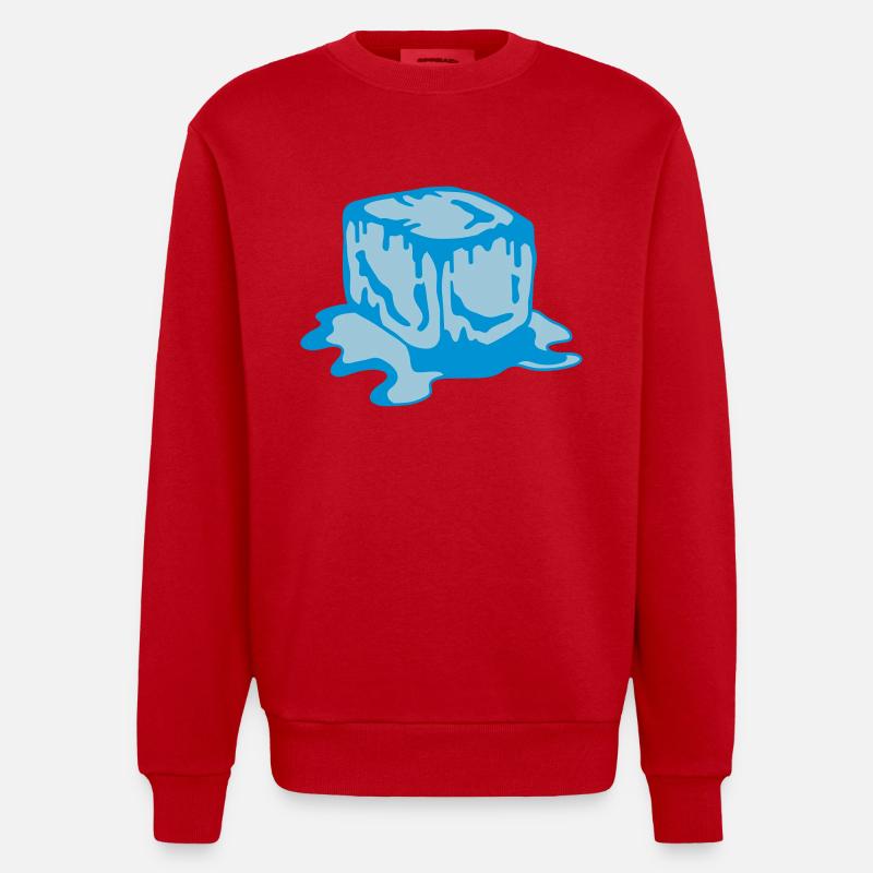 ice cube 2c - Heavyweight Oversized Organic Crew Neck Made in EU - Rot