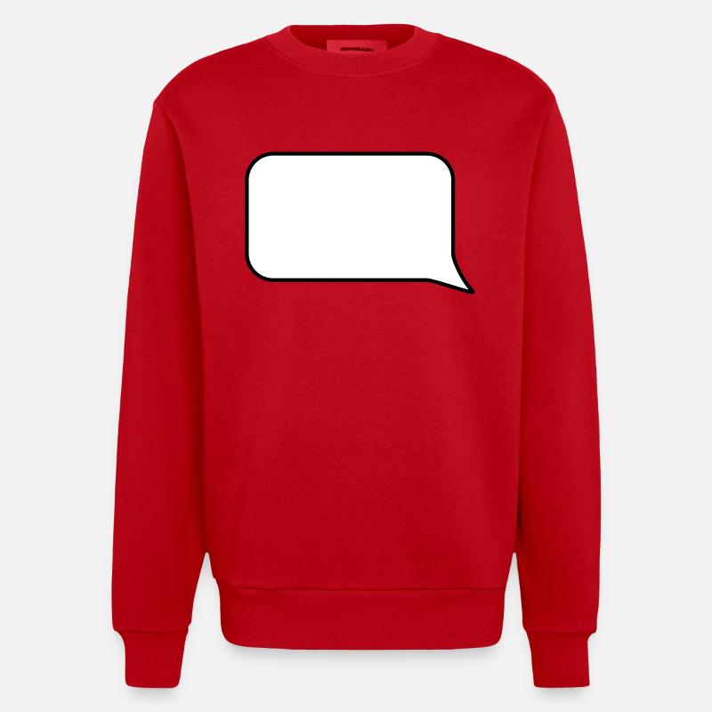 Sprechblase // Comic // Spruch machen // Aussage - Heavyweight Oversized Organic Crew Neck Made in EU - Rot