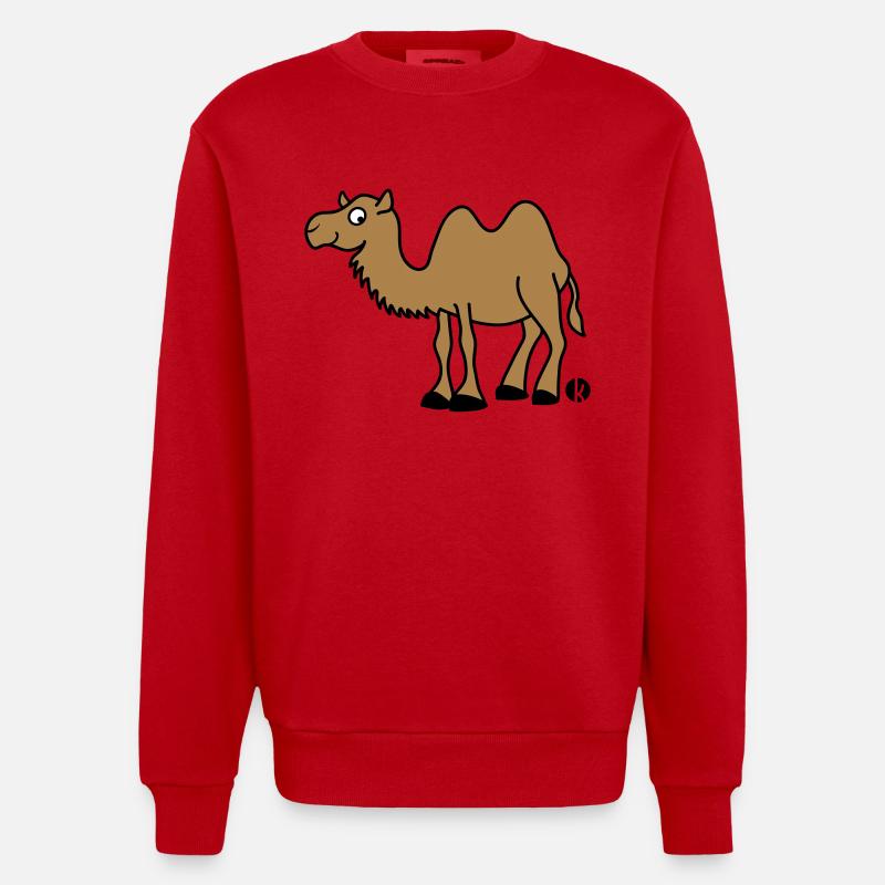 Kamel - Sweat bio épais oversize fabriqué en UE - rouge