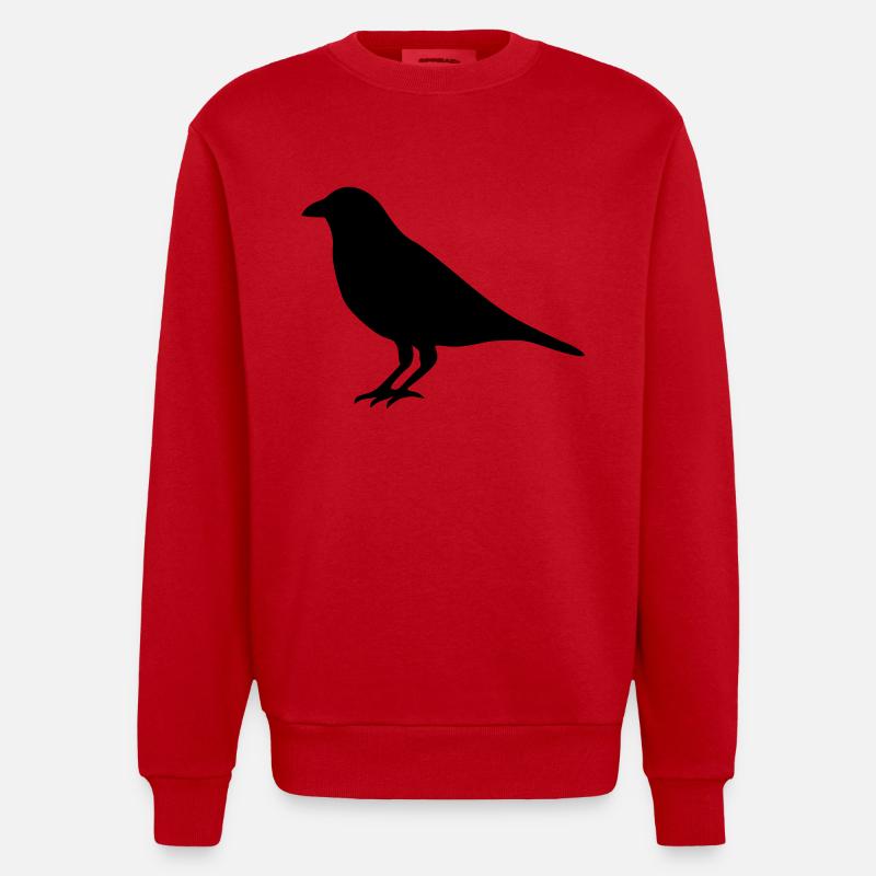 Rabe - Heavyweight Oversized Organic Crew Neck Made in EU - Rot