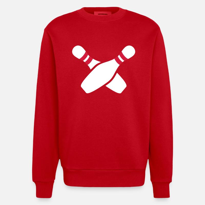 Bowling - Heavyweight Oversized Organic Crew Neck Made in EU - red