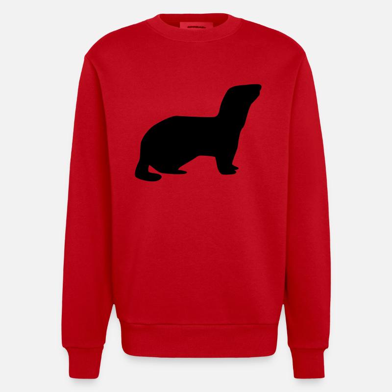 Furet - Sweat bio épais oversize fabriqué en UE - rouge