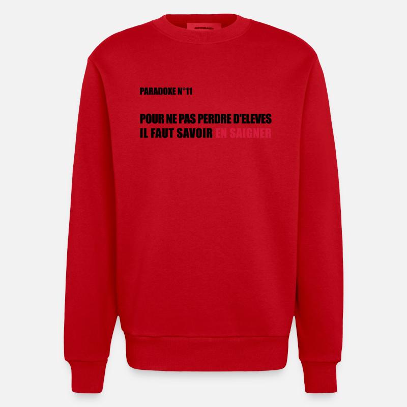 PARADOXE EN SAIGNANT - Sweat bio épais oversize fabriqué en UE - rouge