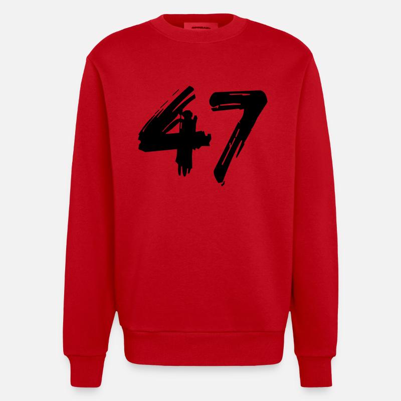 Brushed 47 - Heavyweight Oversized Organic Crew Neck Made in EU - Rot