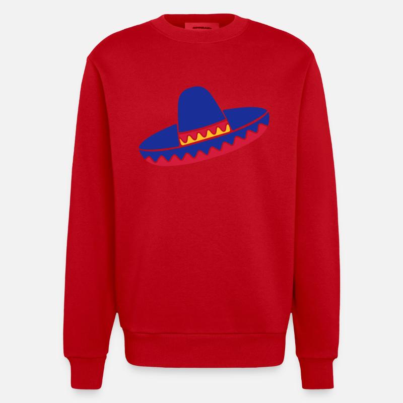 sombrero - Sweat bio épais oversize fabriqué en UE - rouge