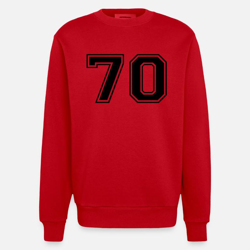 70 - Sweat bio épais oversize fabriqué en UE - rouge