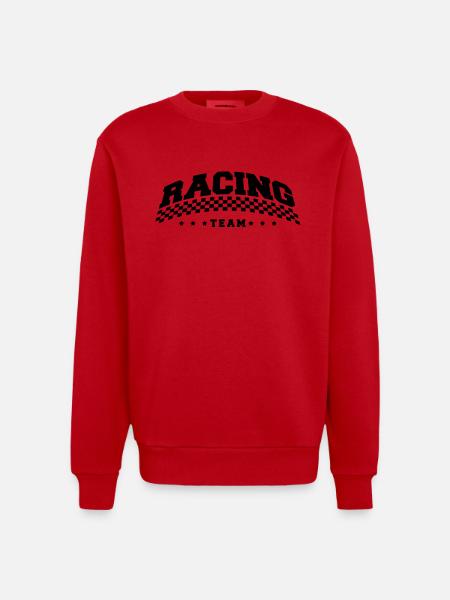 racing_team_design_1 - Heavyweight Oversized Organic Crew Neck Made in EU - Rot