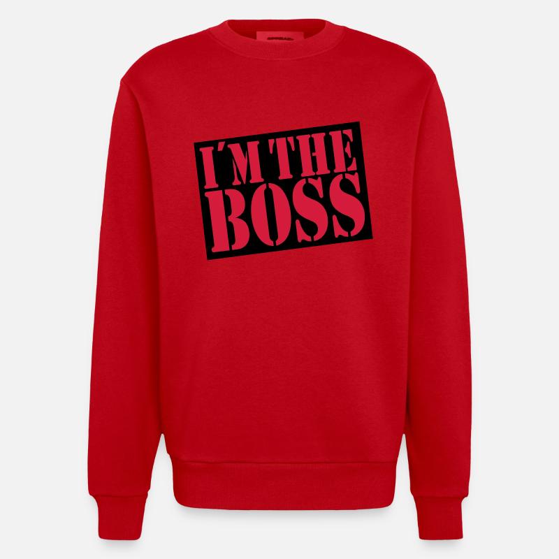 Boss - Heavyweight Oversized Organic Crew Neck Made in EU - Rot