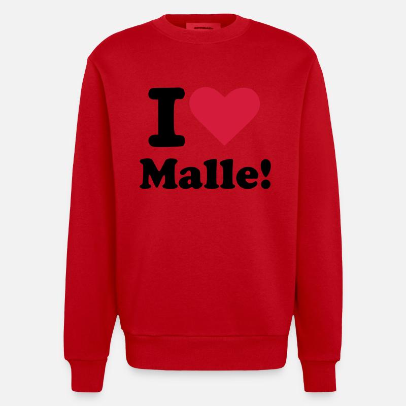 Mallorca - Heavyweight Oversized Organic Crew Neck Made in EU - Rot
