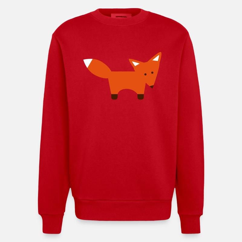 Fuchskind - Heavyweight Oversized Organic Crew Neck Made in EU - Rot