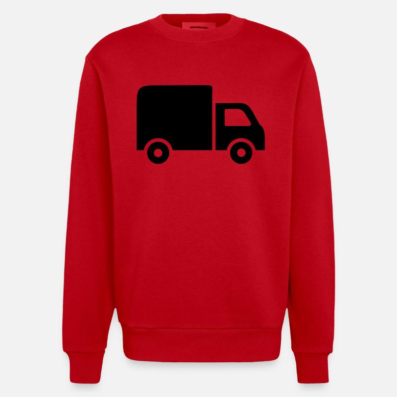 LKW - Heavyweight Oversized Organic Crew Neck Made in EU - Rot