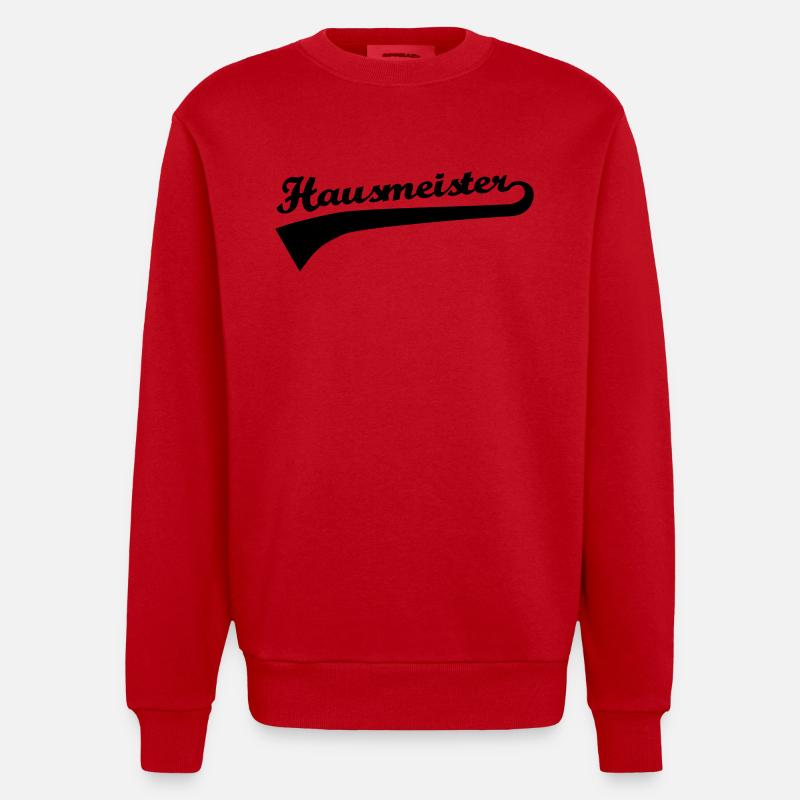 Hausmeister - Heavyweight Oversized Organic Crew Neck Made in EU - Rot