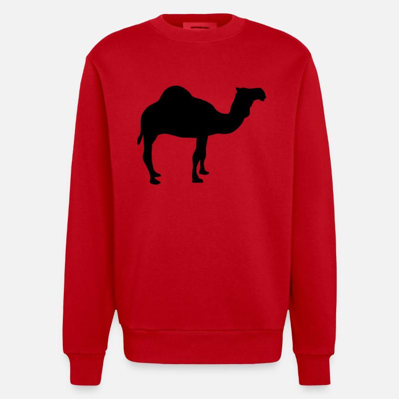 Chameau - Sweat bio épais oversize fabriqué en UE - rouge