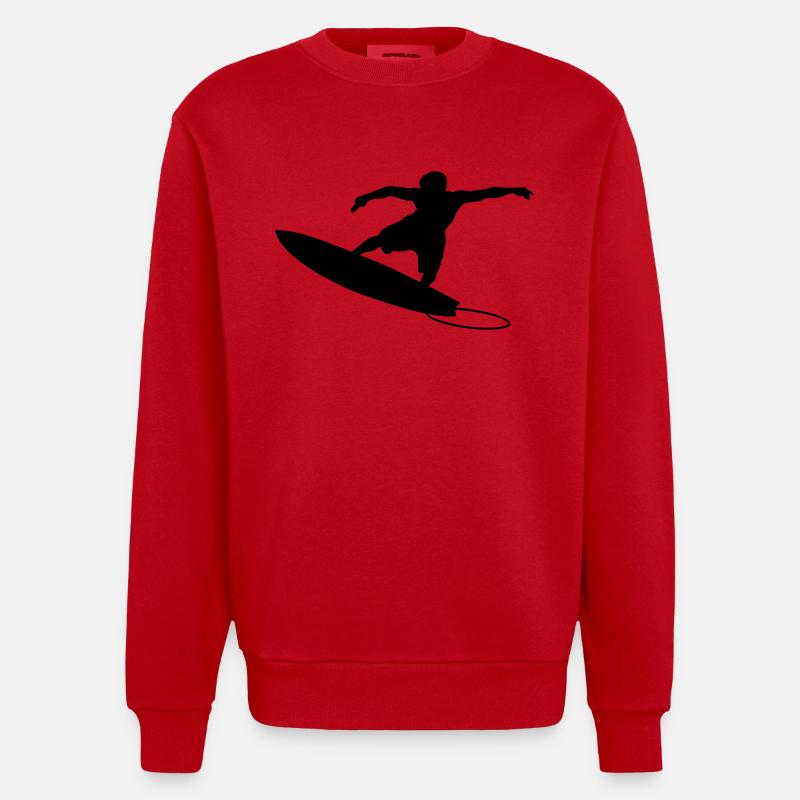 Surfer 4 (Vector) - Sweat bio épais oversize fabriqué en UE - rouge