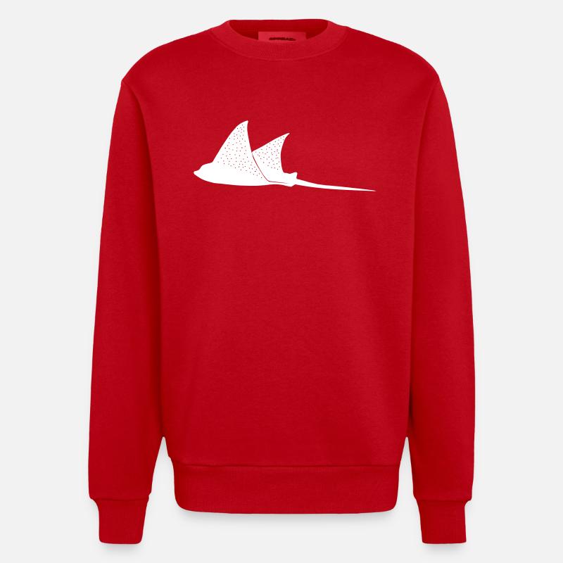 Adlerrochen im Modus Flug - Heavyweight Oversized Organic Crew Neck Made in EU - Rot