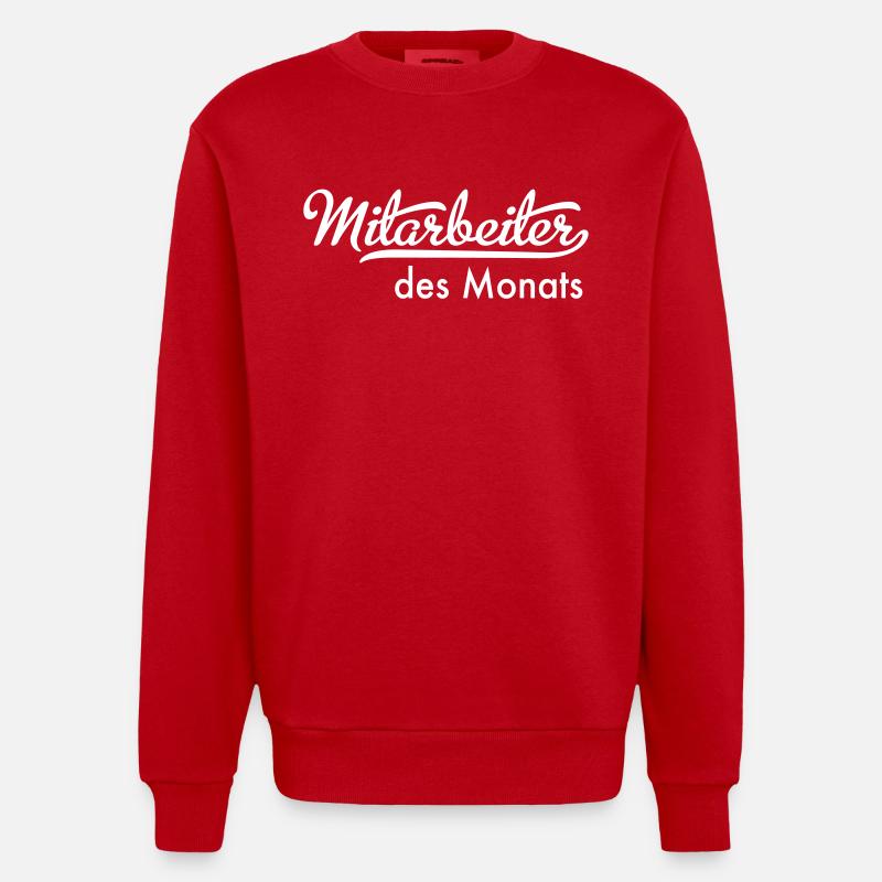 Mitarbeiter des Monats - Heavyweight Oversized Organic Crew Neck Made in EU - Rot
