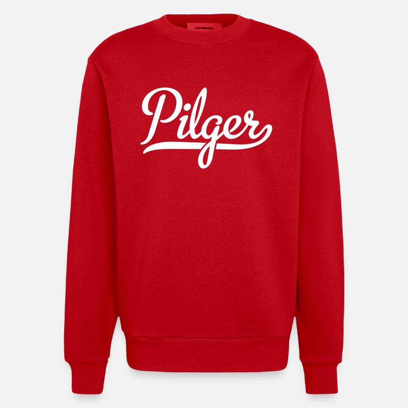Pilger - Heavyweight Oversized Organic Crew Neck Made in EU - Rot