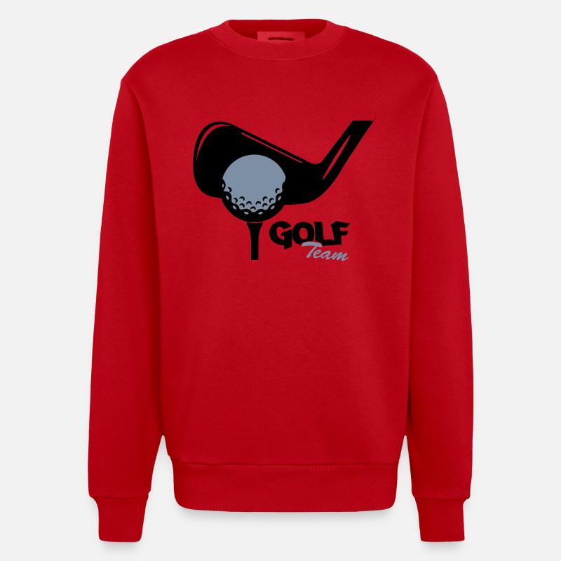 Équipe de golf - Sweat bio épais oversize fabriqué en UE - rouge