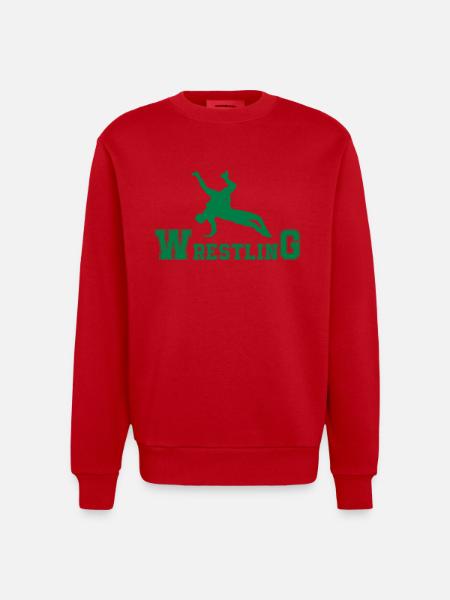 wrestling - Heavyweight Oversized Organic Crew Neck Made in EU - Rot