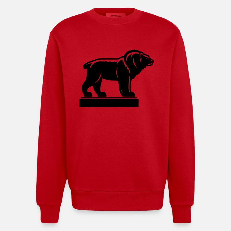 Bære - Heavyweight Oversized Organic Crew Neck produsert i EU - rød