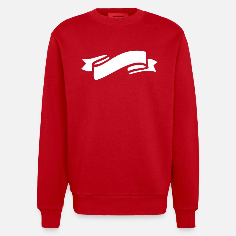 manche - Sweat bio épais oversize fabriqué en UE - rouge
