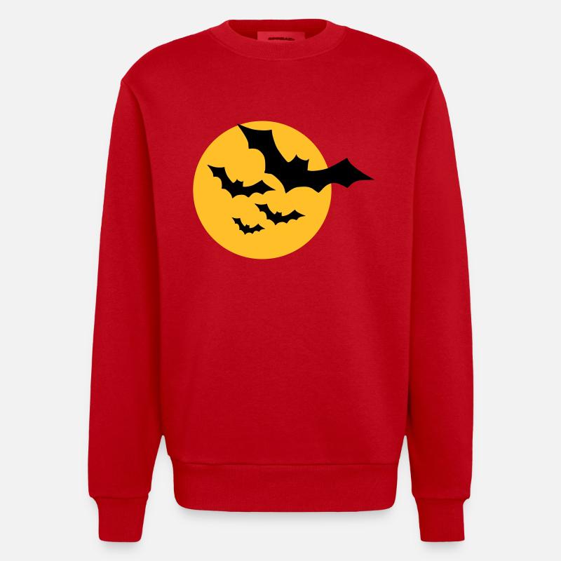 Chauve-souris - Sweat bio épais oversize fabriqué en UE - rouge