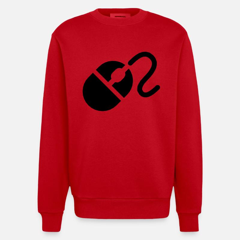 Computer Mouse - Sweat bio épais oversize fabriqué en UE - rouge