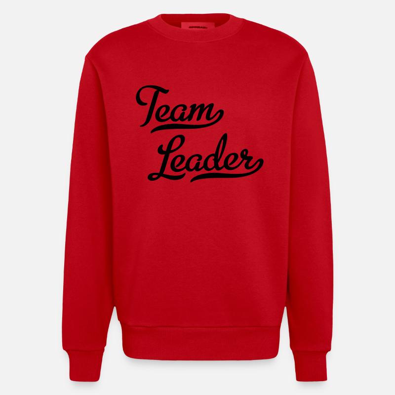 Chef d’équipe - Sweat bio épais oversize fabriqué en UE - rouge