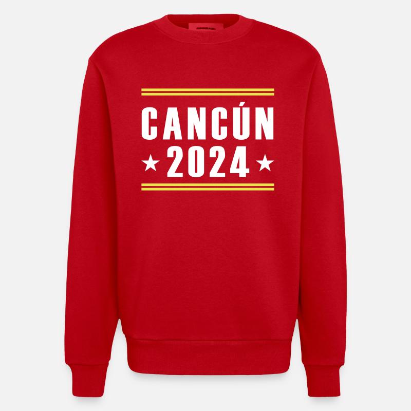Cancún 2024 - Sweat bio épais oversize fabriqué en UE - rouge