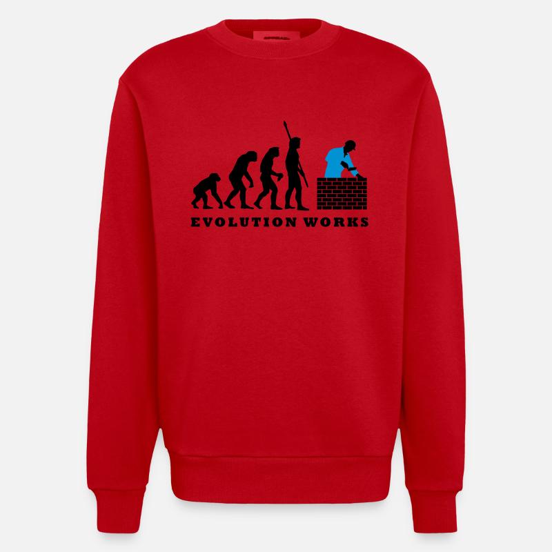 evolution_maurer_b_2c - Sweat bio épais oversize fabriqué en UE - rouge